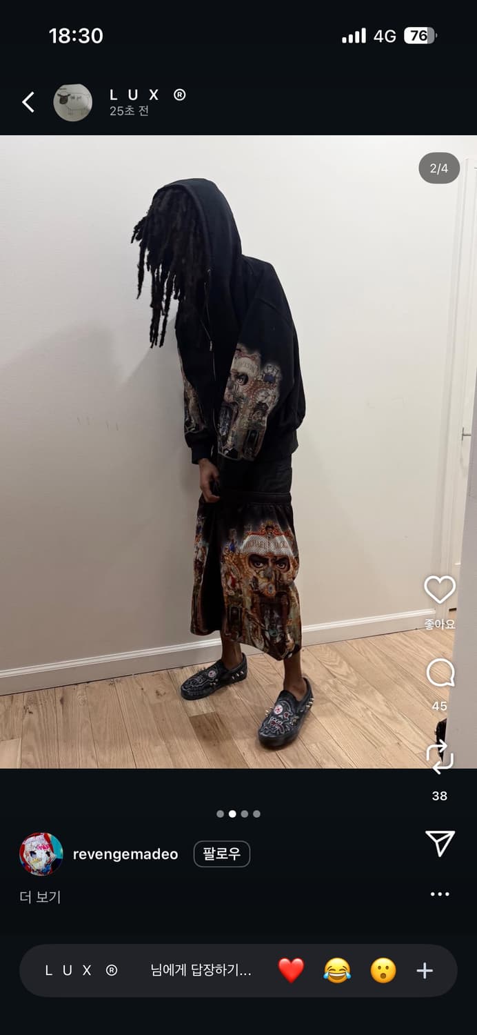 슈프림 x 마이클 잭슨 후드집업 블랙 m사이즈 판매 상품이미지4