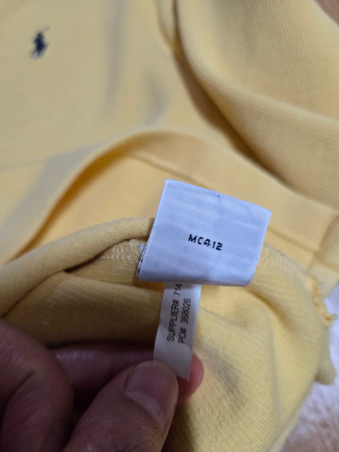 폴로 랄프로렌 남성 엘로우 코튼 반집업 니트 상품이미지8