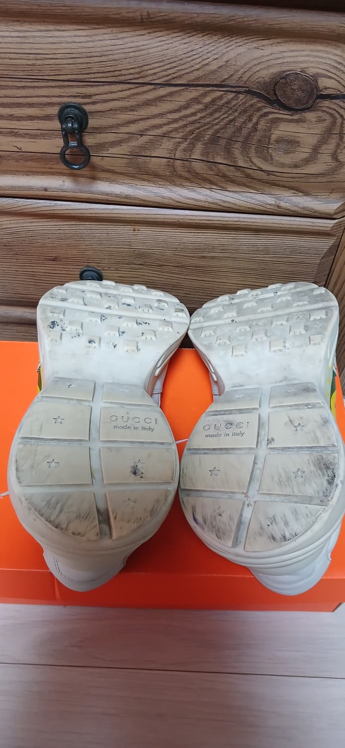 정품 구찌 라이톤 레더 스니커즈(260mm)  상품이미지6