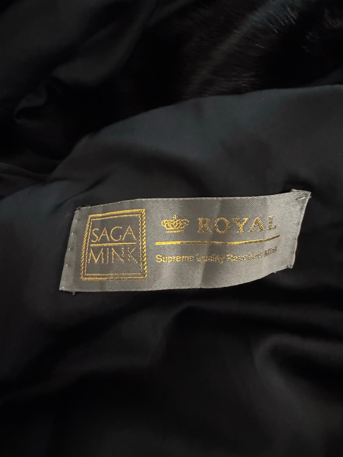 사가로얄 패턴 롱 밍크코트 상품이미지5