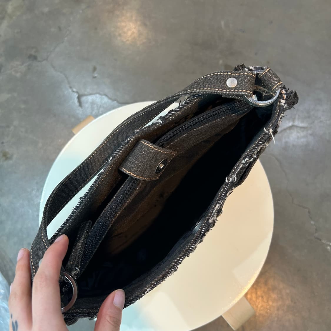 데님 그런지 포켓 숄더백 상품이미지4