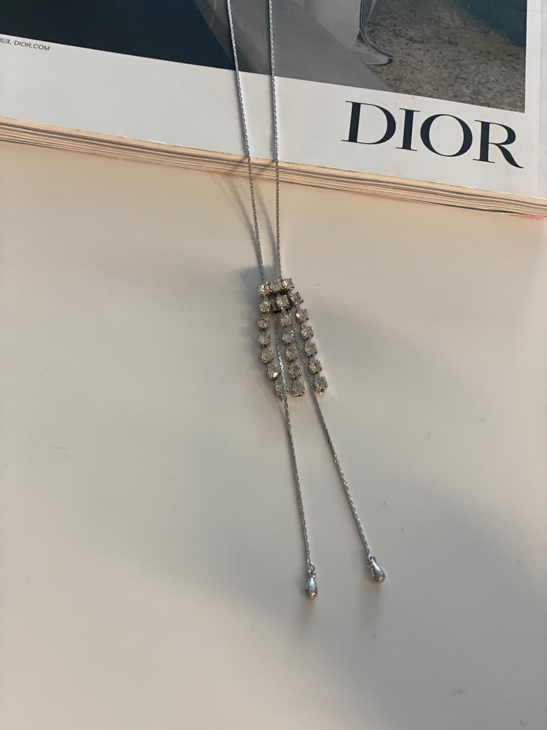 빈티지 큐빅 타이형 목걸이 상품이미지2