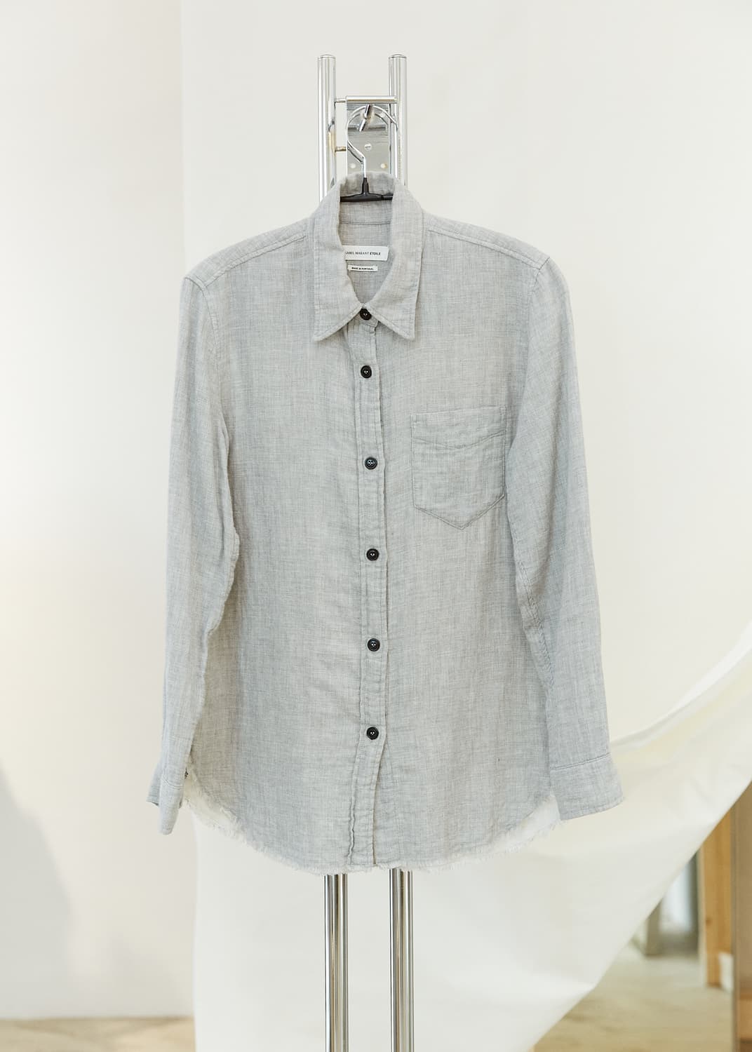 Raw Cut Melange Shirt 상품이미지1