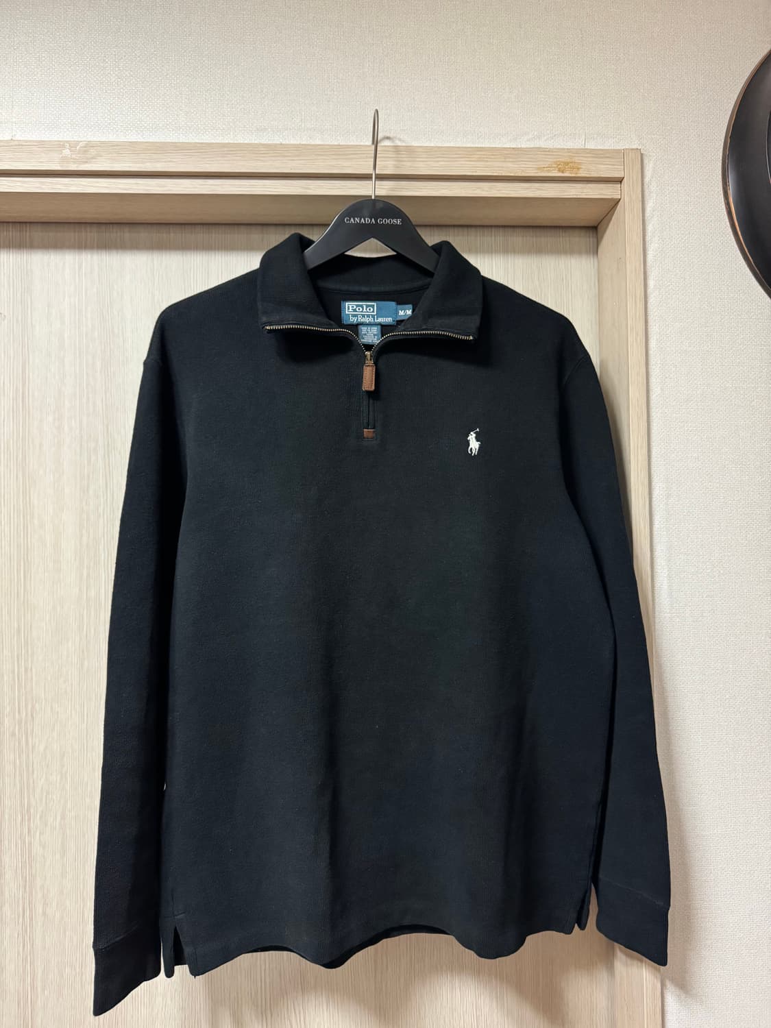 폴로 하프집업 맨투맨 M 블랙 상품이미지1