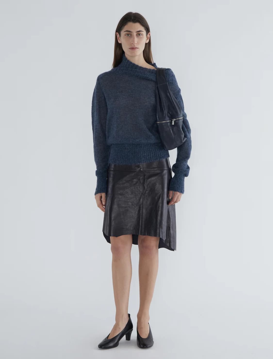 [M]팔로마울 Sofre 모헤어 오프숄더 니트/네이비 상품이미지3