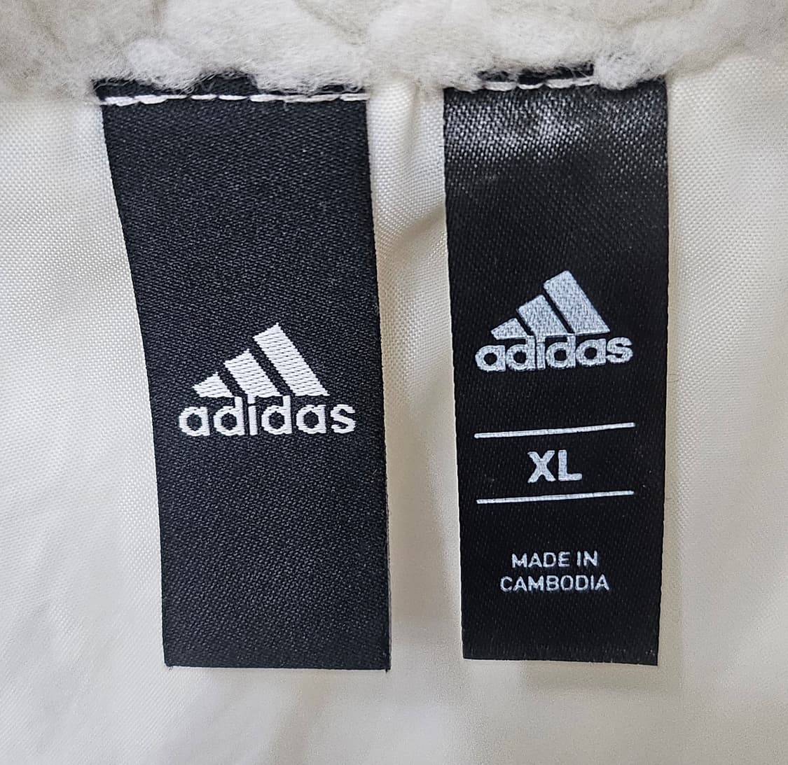 (105~110)XL☆초대장급☆ 아디다스 [화이트카키] 쉐르파 후리스점퍼 상품이미지2
