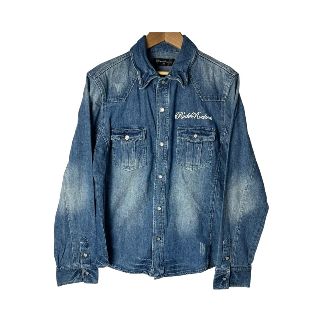 [In The Attic] 인더애틱 루드락커스 워싱 데님셔츠 상품이미지1