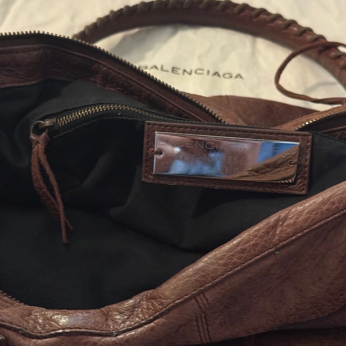 발렌시아가 시티백 라지 브라운 상품이미지3