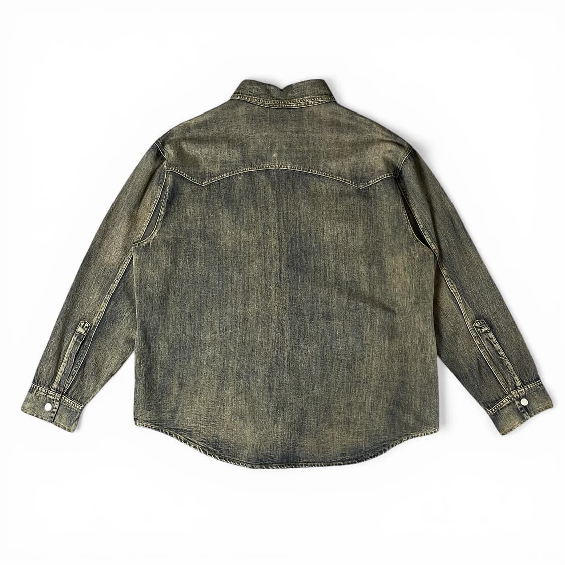 OUR ROOM 딥워싱 투포켓 데님 긴팔 셔츠 상품이미지2