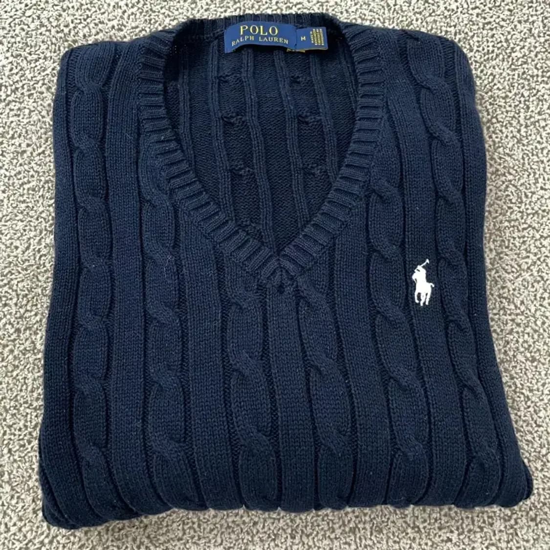 [정품] 폴로 랄프로렌 여성 슬림핏 케이블 니트 브이넥 55~66 상품이미지3