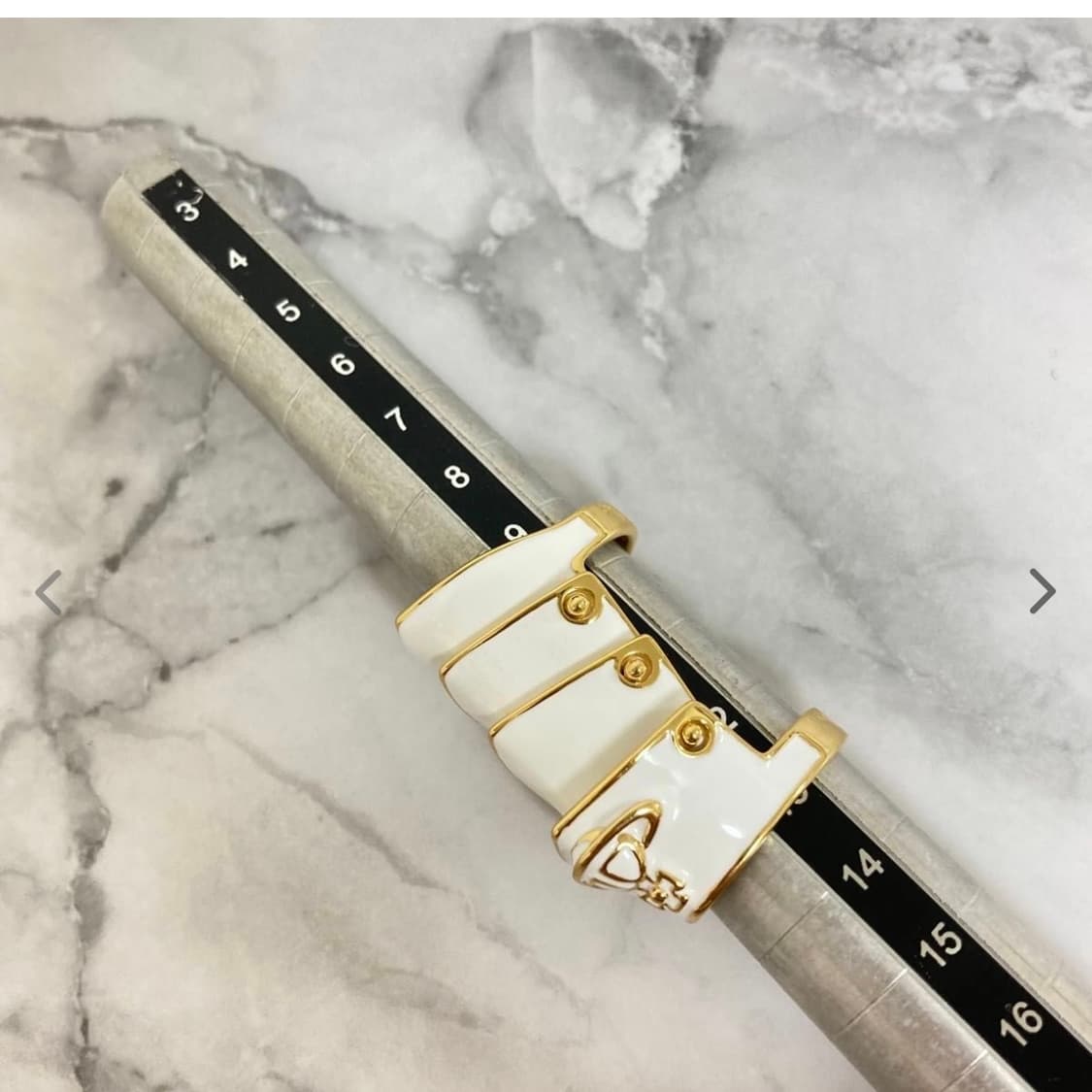 비비안웨스트우드 아카이브 골드 화이트 아르테미스 너클링(새상품) 상품이미지6