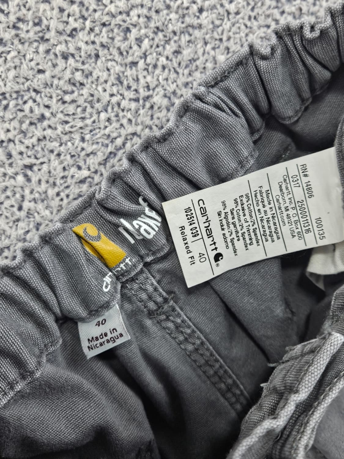 칼하트 밴딩 더블니 커스텀 워크 카펜터 반바지 ( 40" )/ 11490 상품이미지7