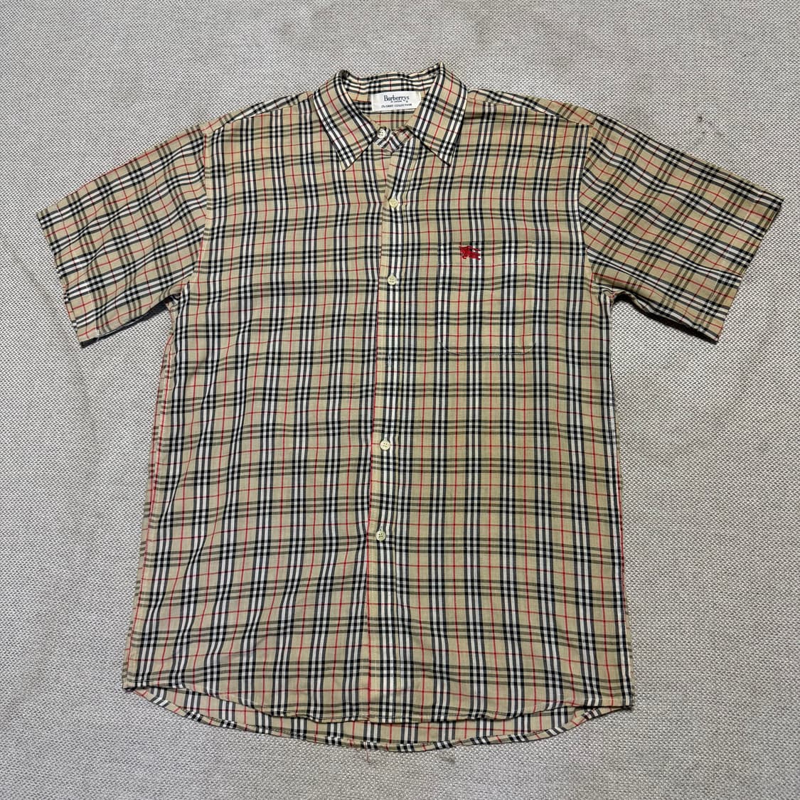 버버리 빈티지 반팔 체크 셔츠 상품이미지1