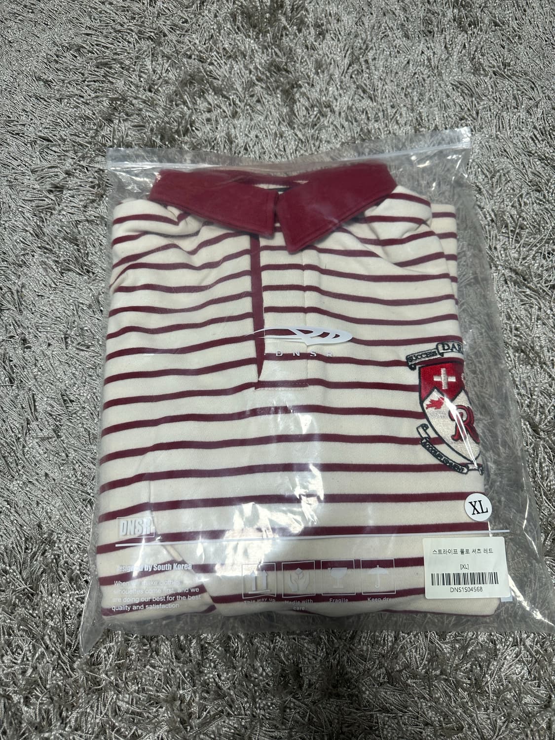 [XL] dnsr 디앤써 스트라이프 폴로 셔츠 레드 상품이미지2