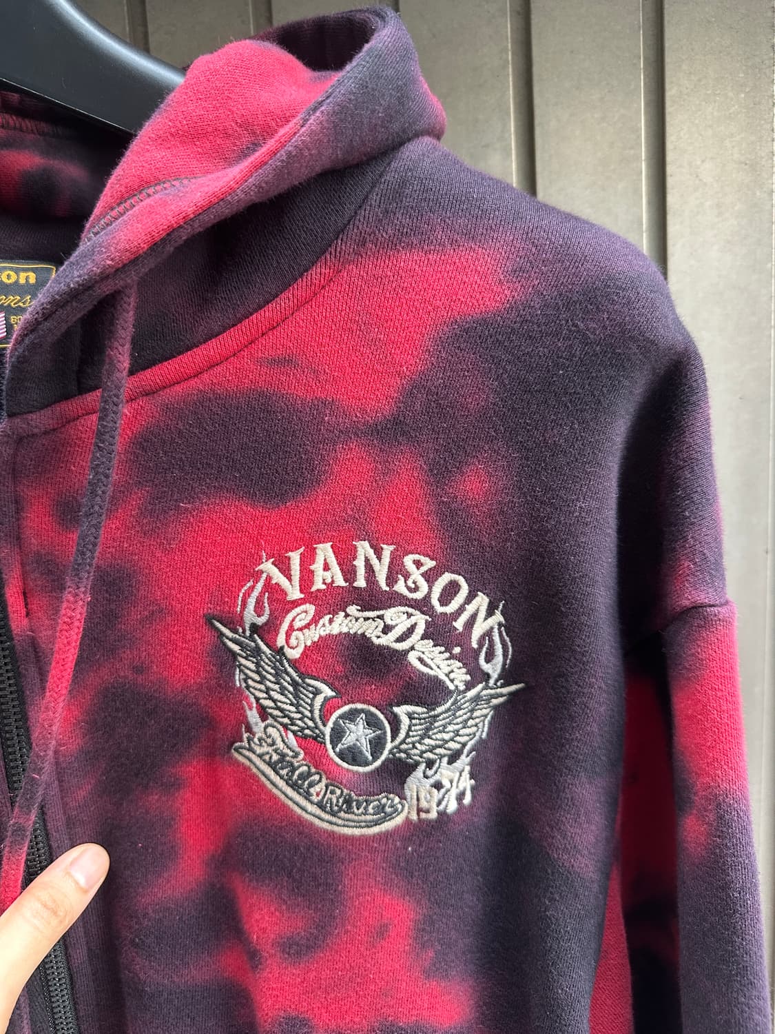 VANSON embroidery hood zip up 상품이미지7