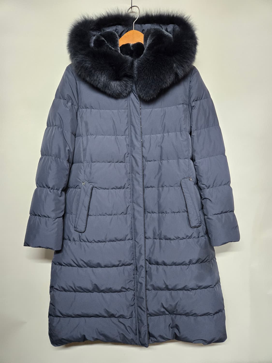 김창숙 라쿤 후드  퍼 구스  롱 패딩 77 상품이미지1