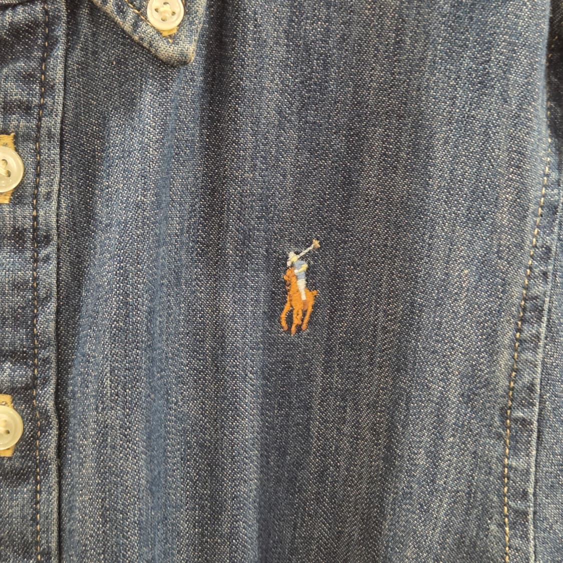 폴로랄프로렌 여아 버튼다운 샴브레이 셔츠 원피스 12  상품이미지2