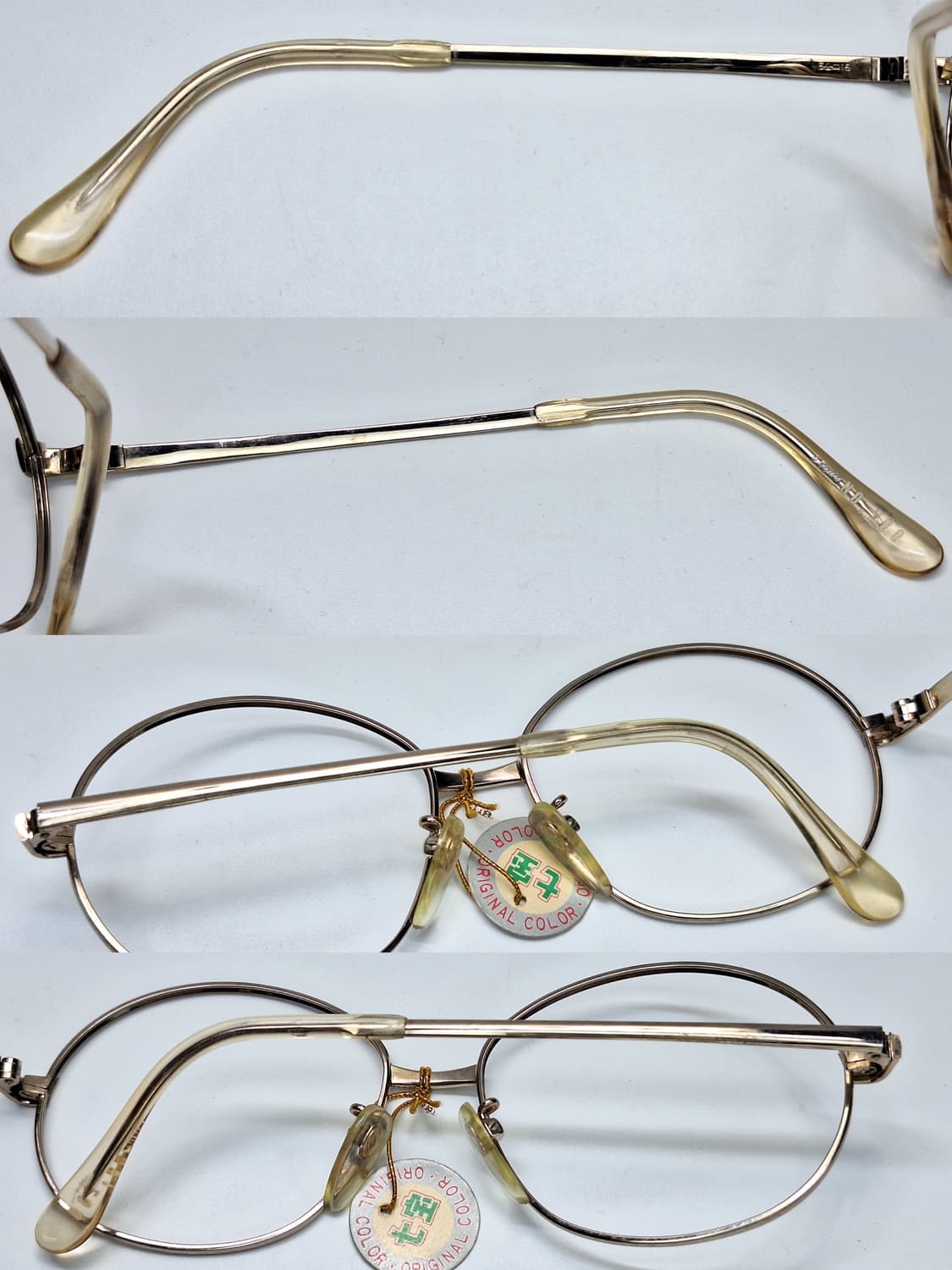 80s 일본제 빈티지 데드스톡/투톤 보스턴 안경테 135mm stone 상품이미지4