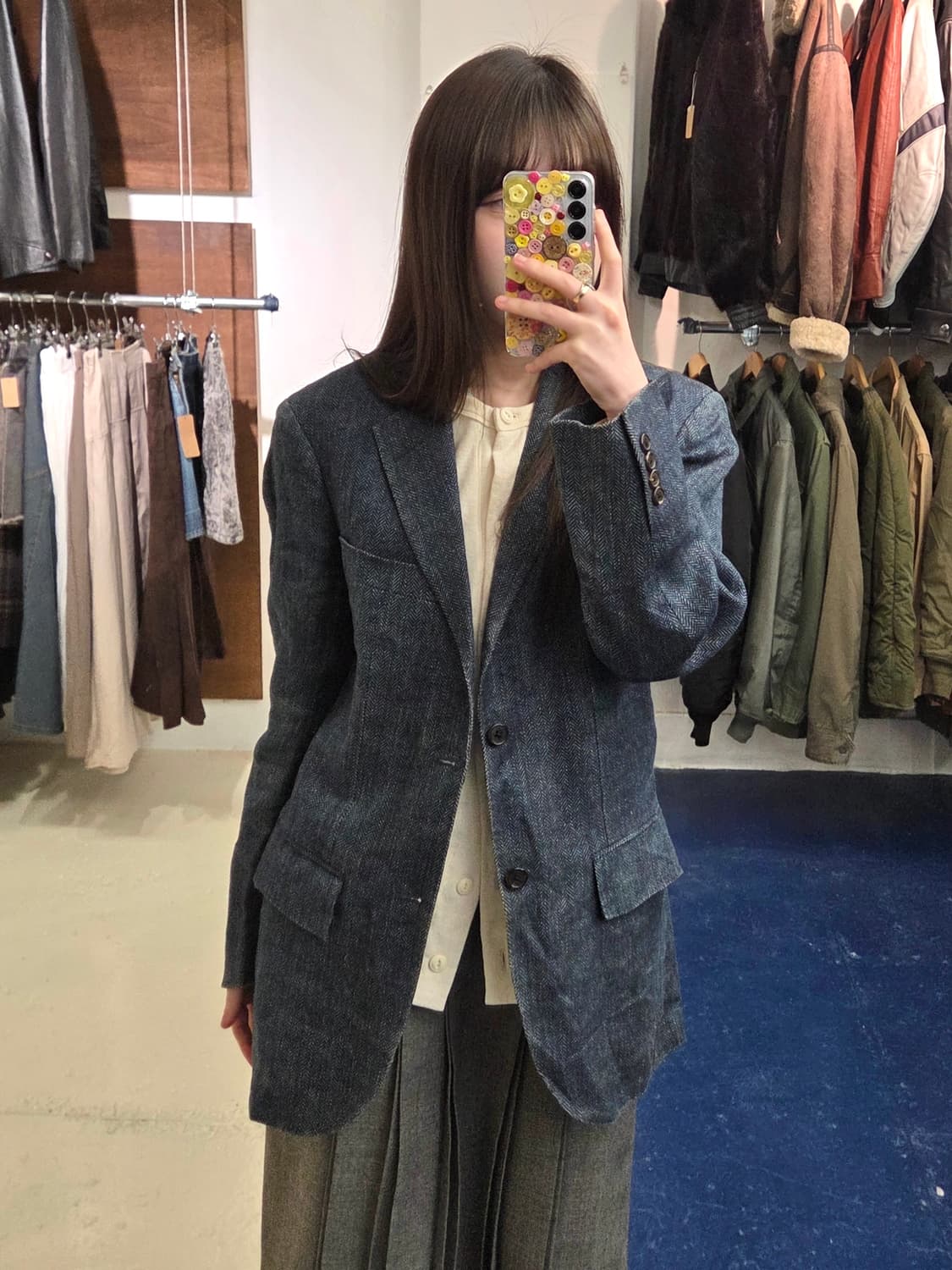 PRL 폴로 랄프로렌 데님 헤링본 블레이저 상품이미지2