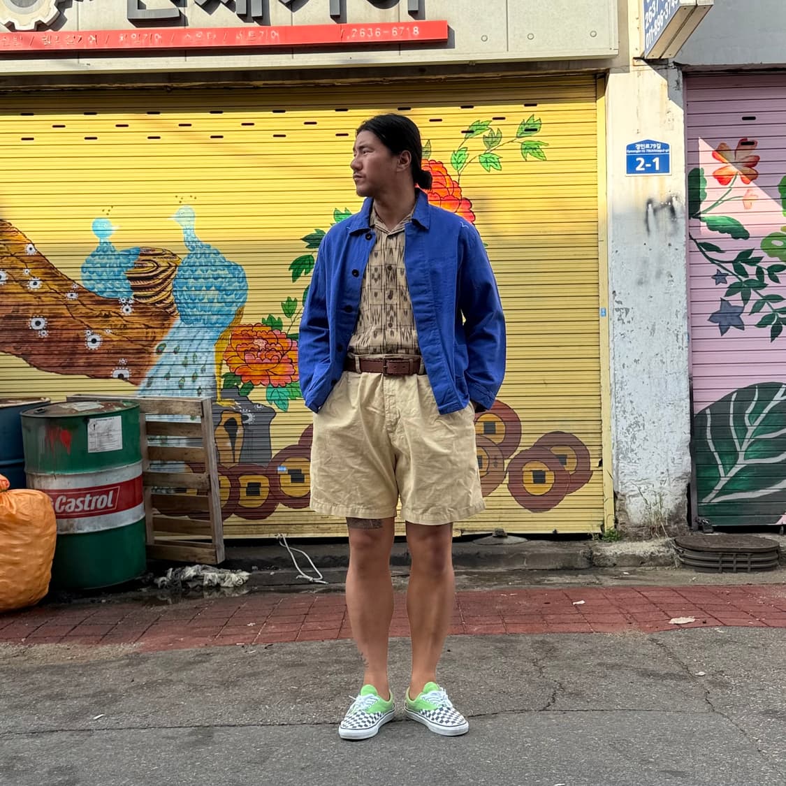 70-90‘s 빈티지 몰스킨 핸드스티치 프렌치 워크자켓 M 상품이미지7