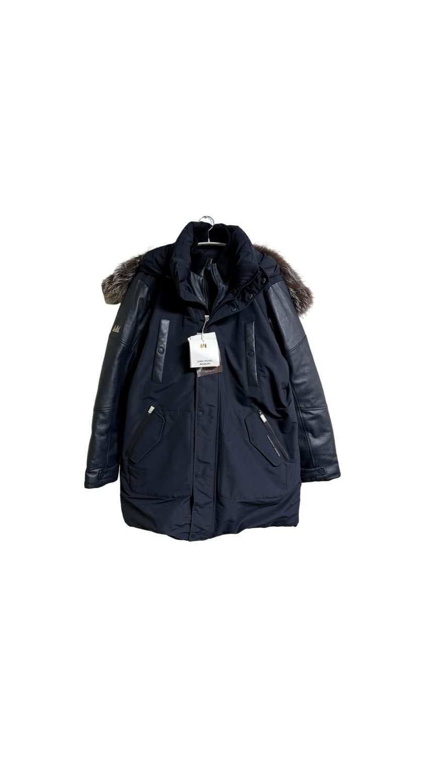 장미쉘바스키아 블랙 양가죽 패딩 상품이미지1