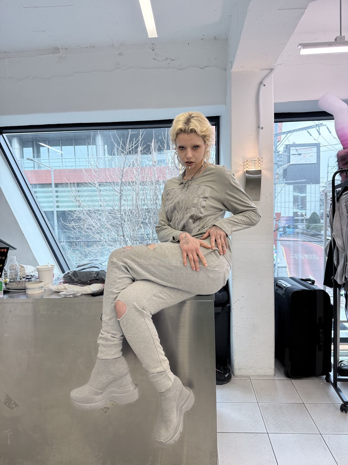 distressed sweatpants 상품이미지4