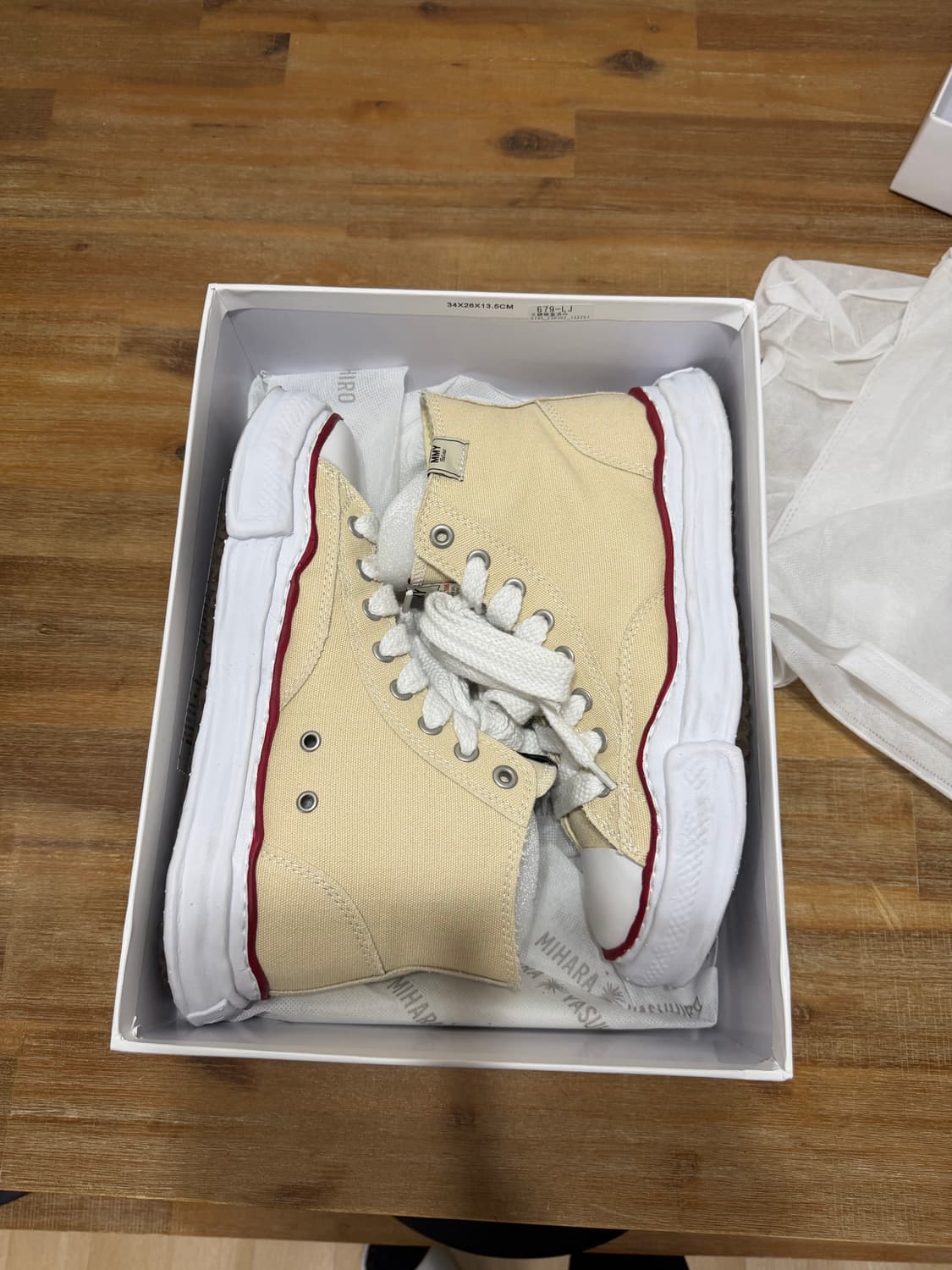 미하라 야스히로 피터슨 OG 하이탑 스니커즈 베이지 43(275~280) 상품이미지10