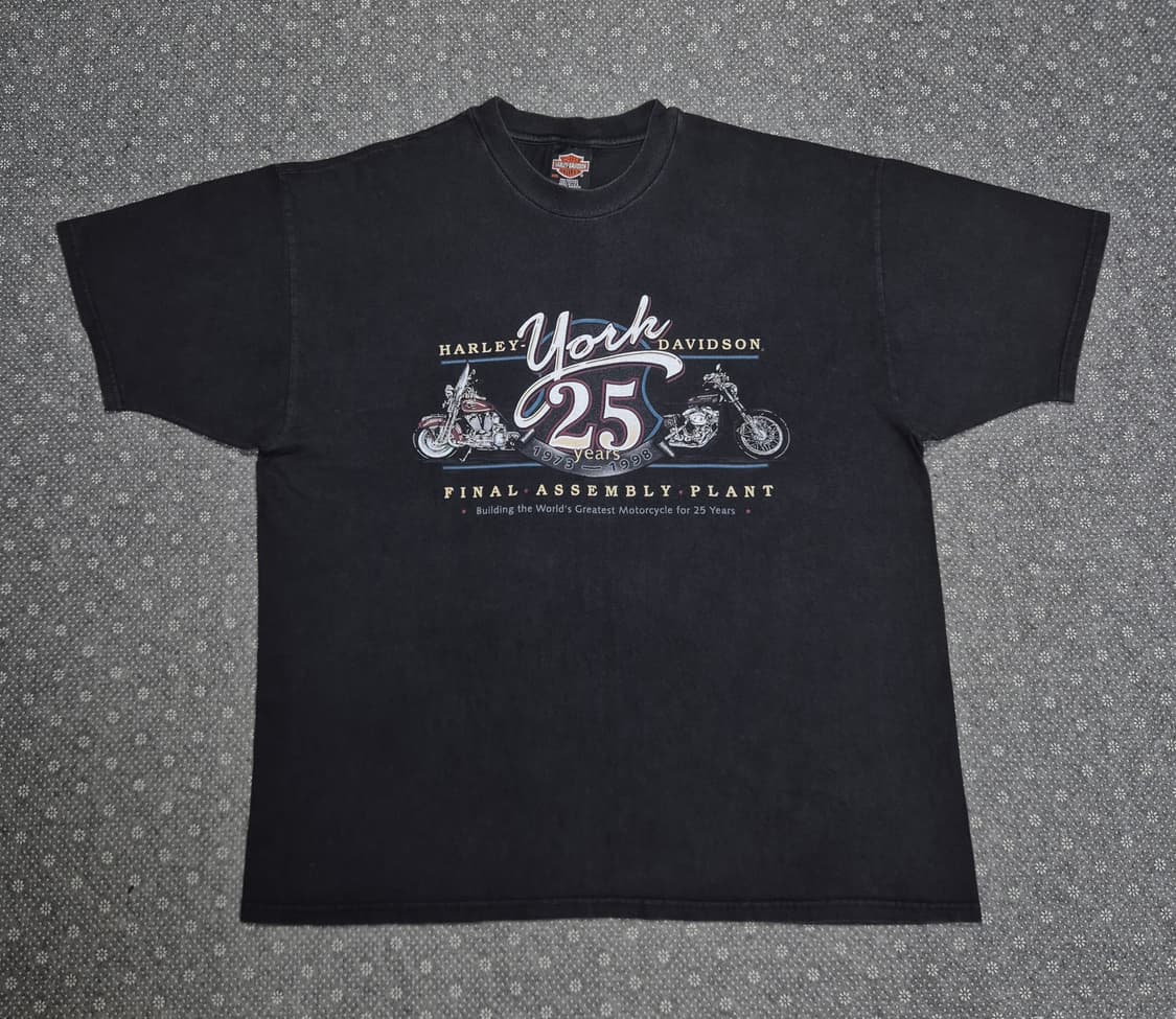 [2XL]90s US Made 할리데이비슨 요크공장 25주년-A24 상품이미지1