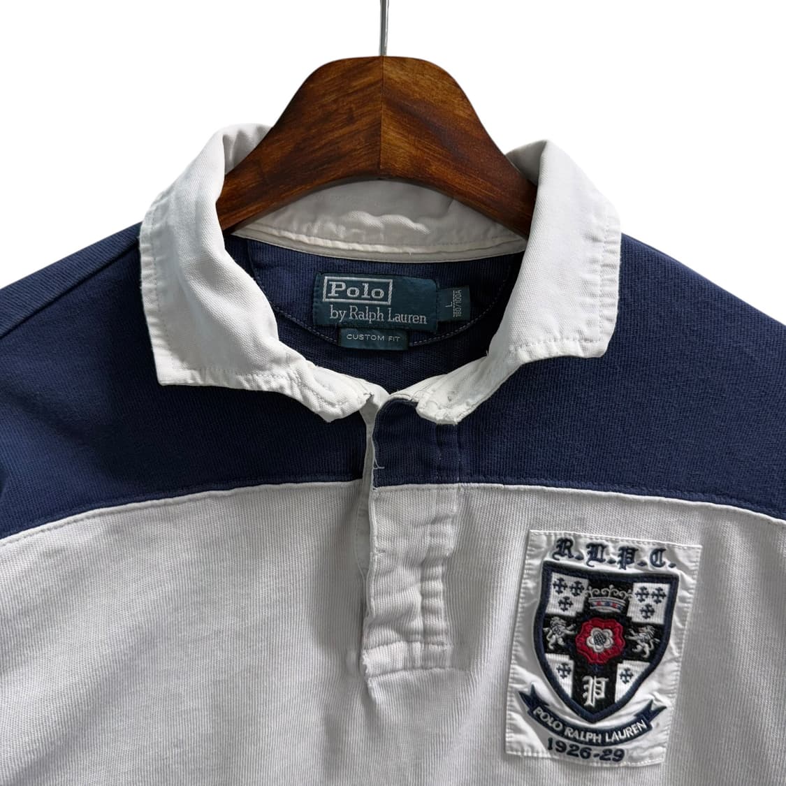 [L] 폴로 커스텀핏 네이비 럭비티 상품이미지5