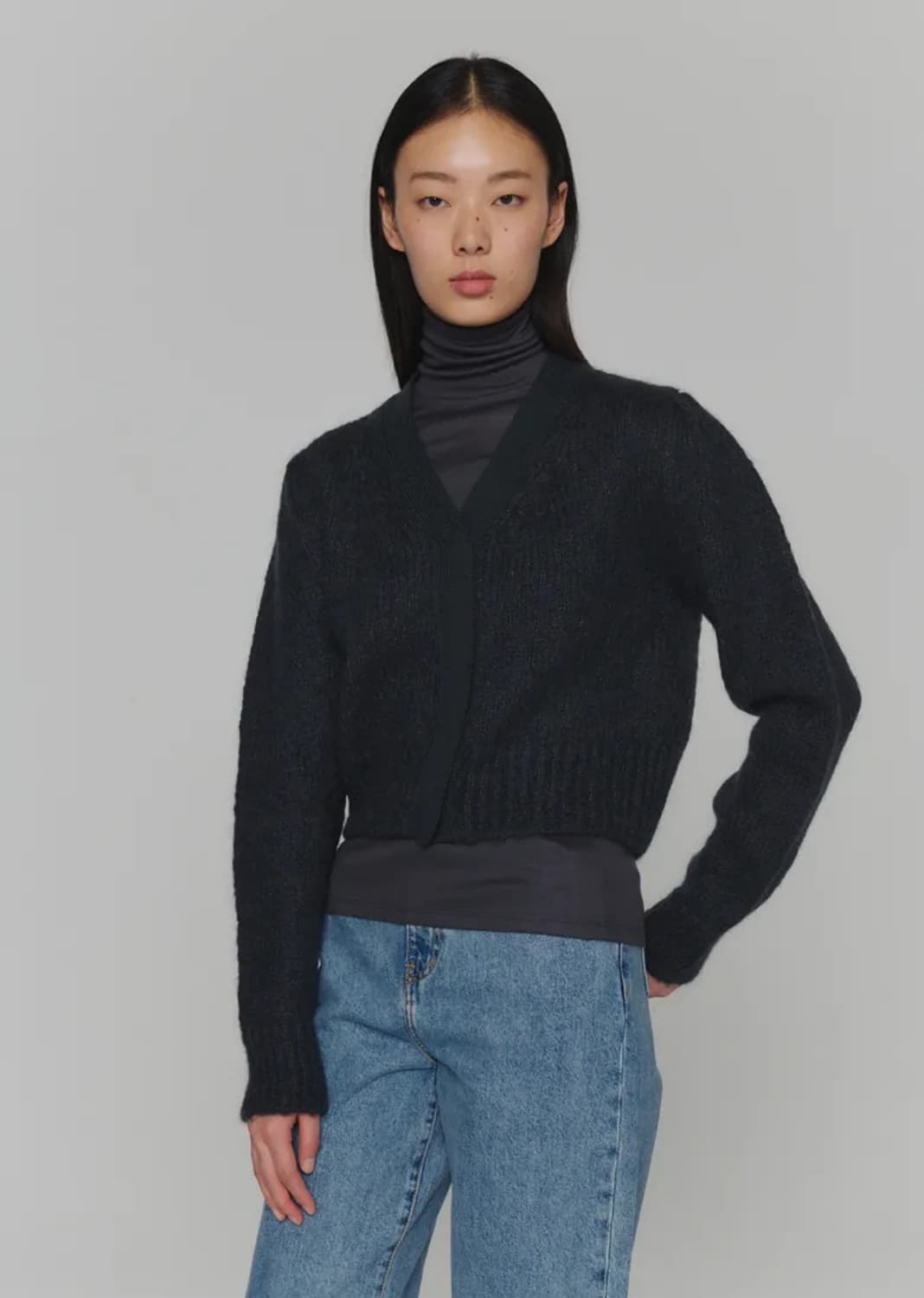 AMOMENTO 아모멘토 그랜마 가디건 다크그린 size 0 상품이미지2