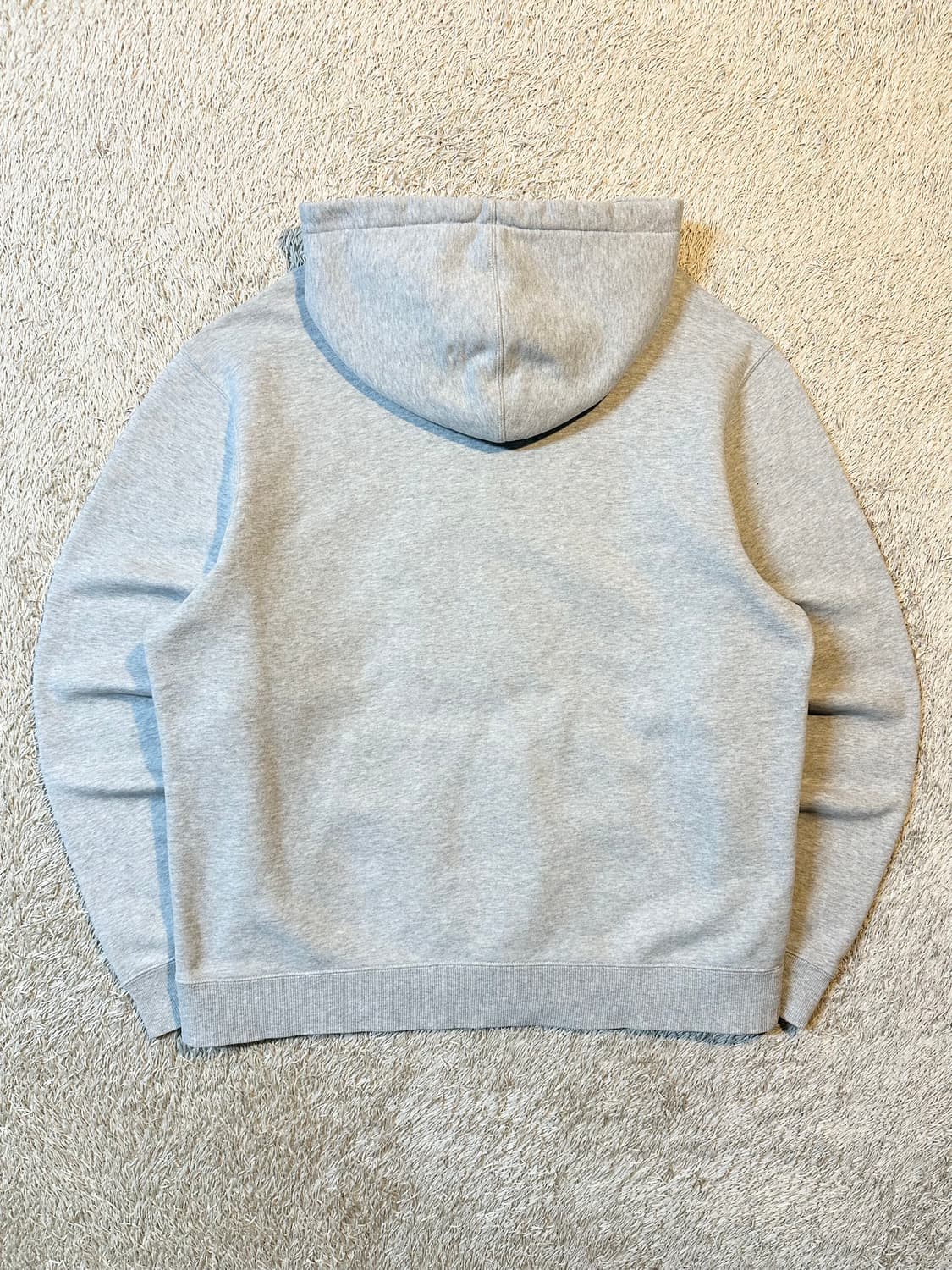 스투시 STUSSY 아플리케 자수 스탁로고 후드티 그레이 상품이미지3