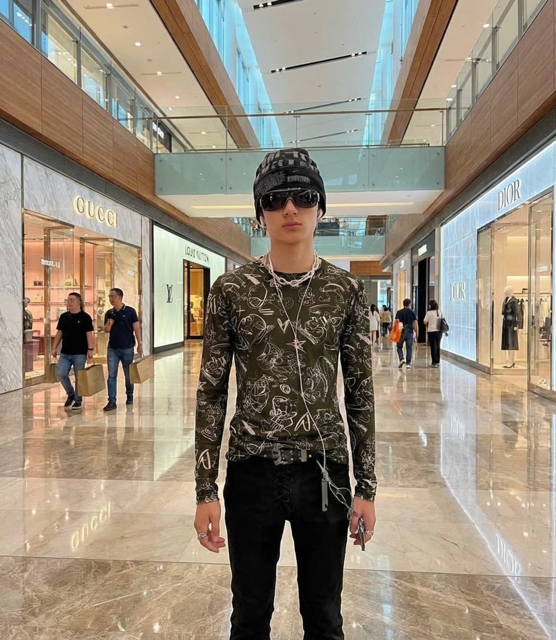 찰스 제프리 러버보이 타투 메쉬 롱슬리브 상품이미지1