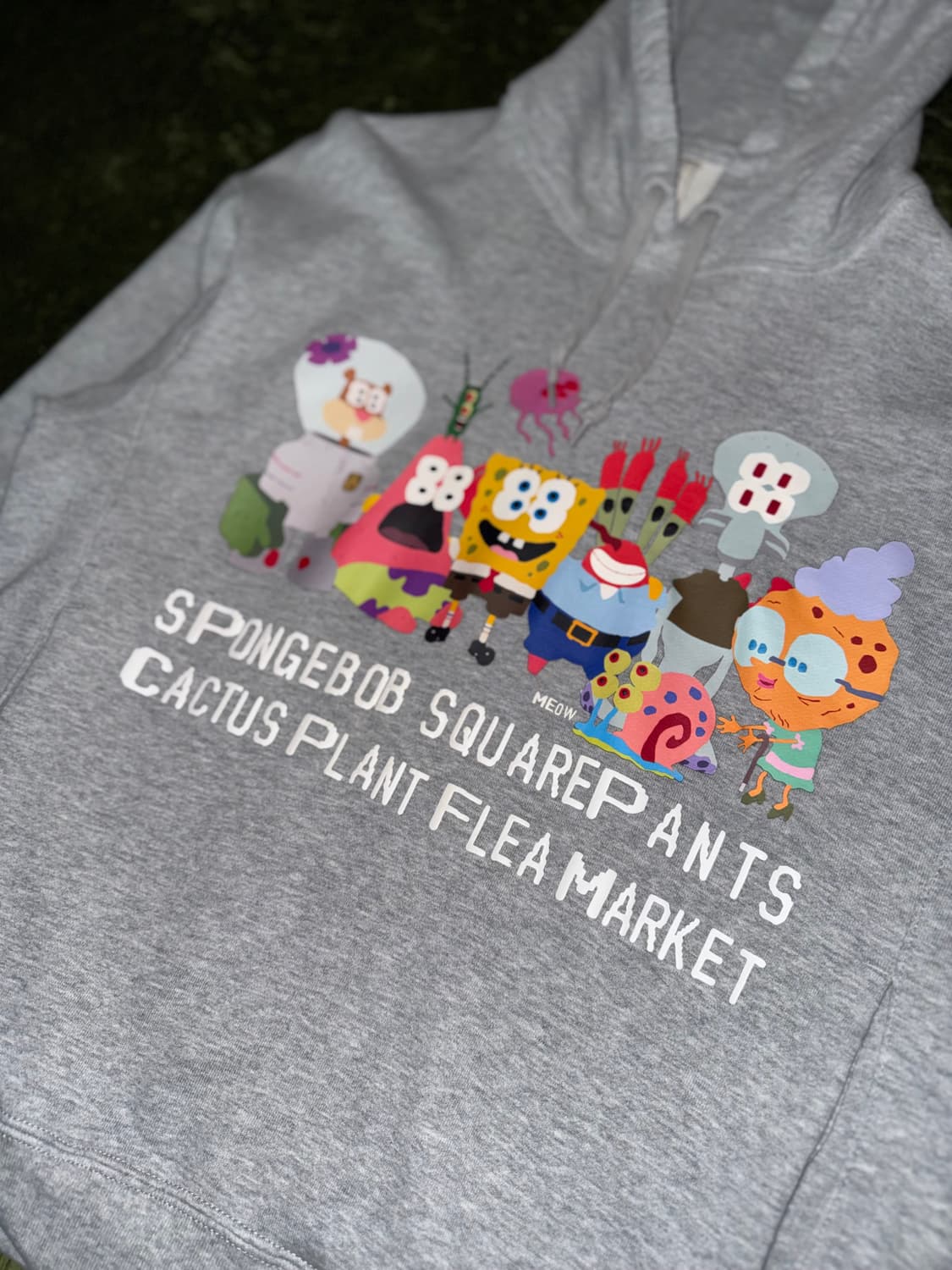 [M] 유니클로 X CPFM X 스폰지밥 콜라보 후드티 그레이 상품이미지2