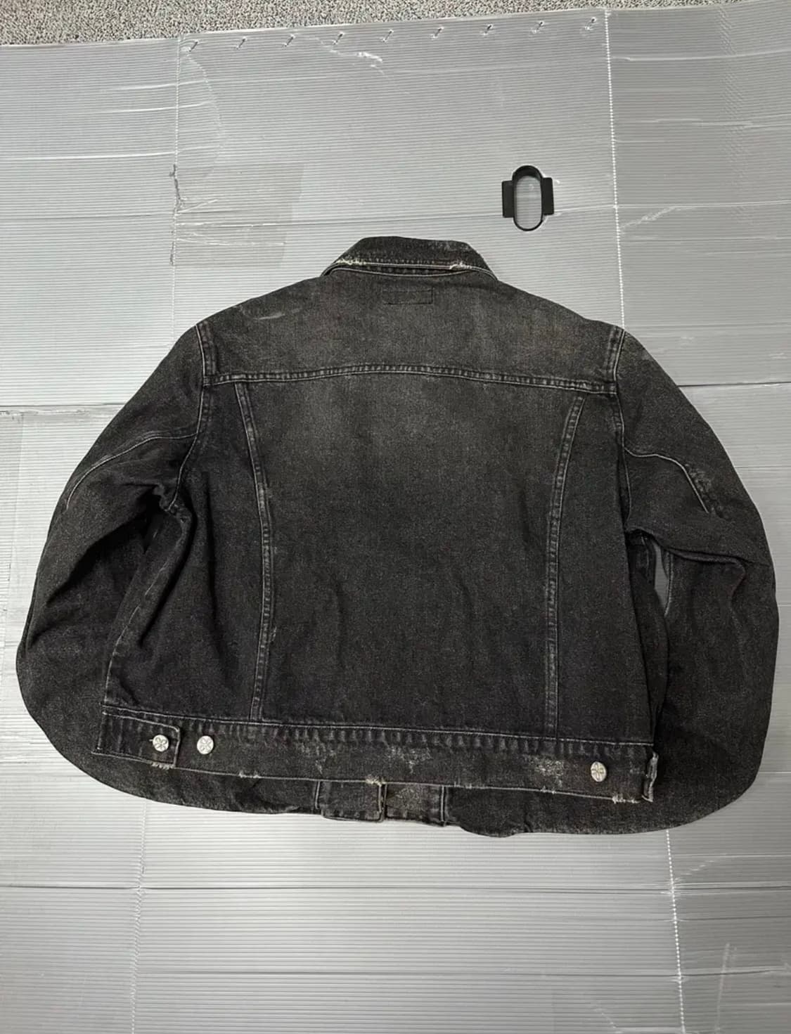 써저리 데님 트러커 자켓 블랙 S 상품이미지6