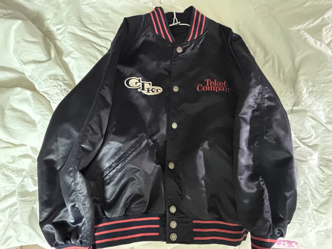 💙급처💙 Teket keyword satin jacket navy M 상품이미지1