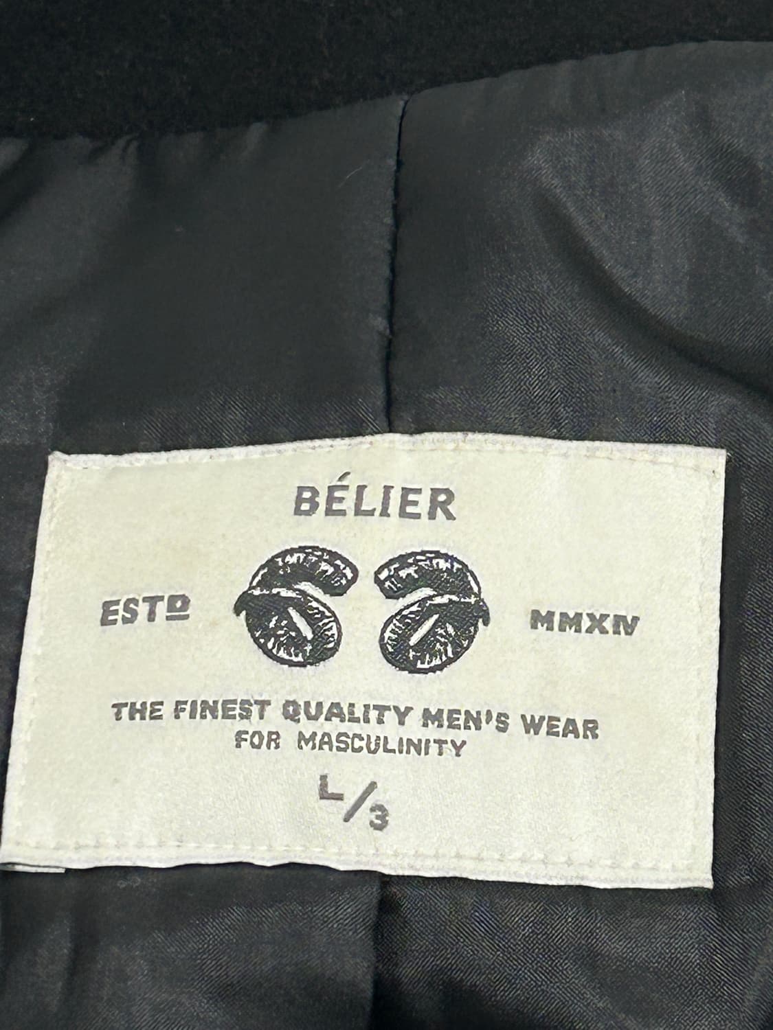 벨리에 Belier 울 90% 후드코트 M 95 블랙 상품이미지9