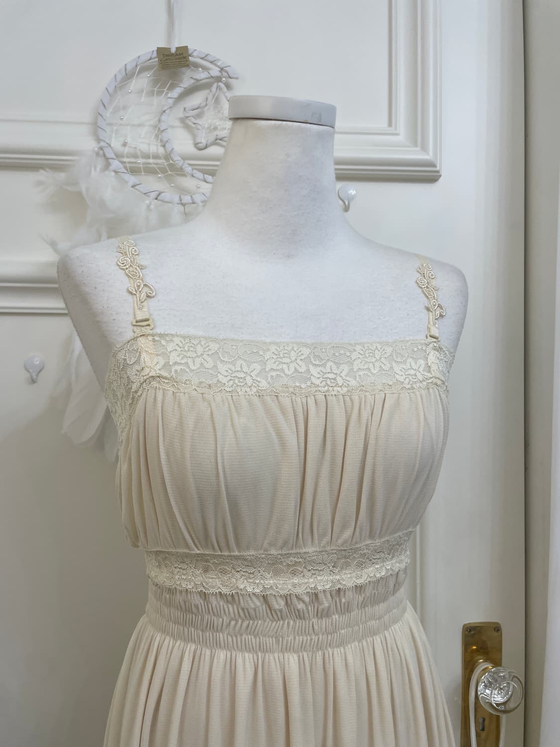 ivory lace point shirring fairy opc(size 상품이미지6
