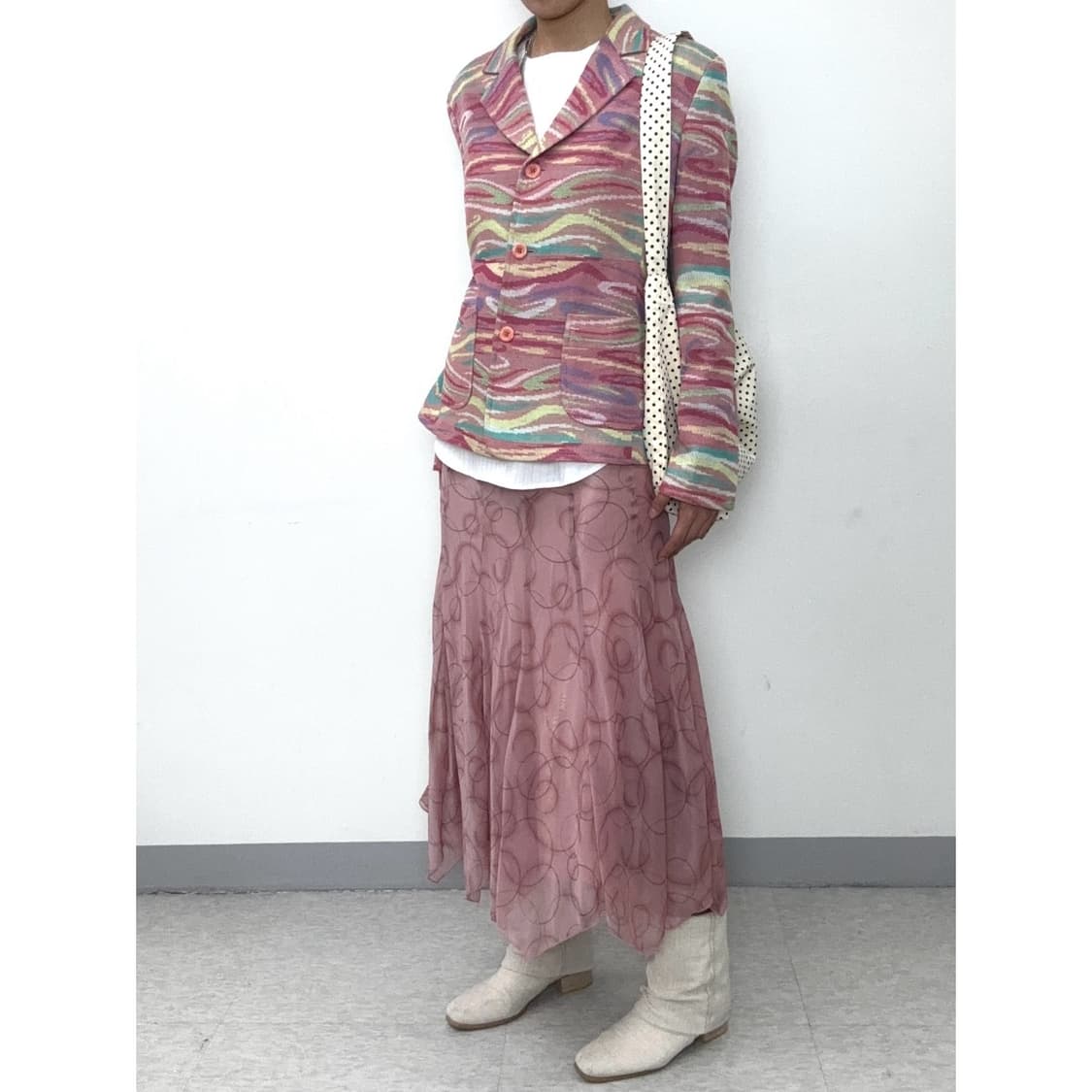 빈티지 핑크 원피스 스커트 상품이미지2