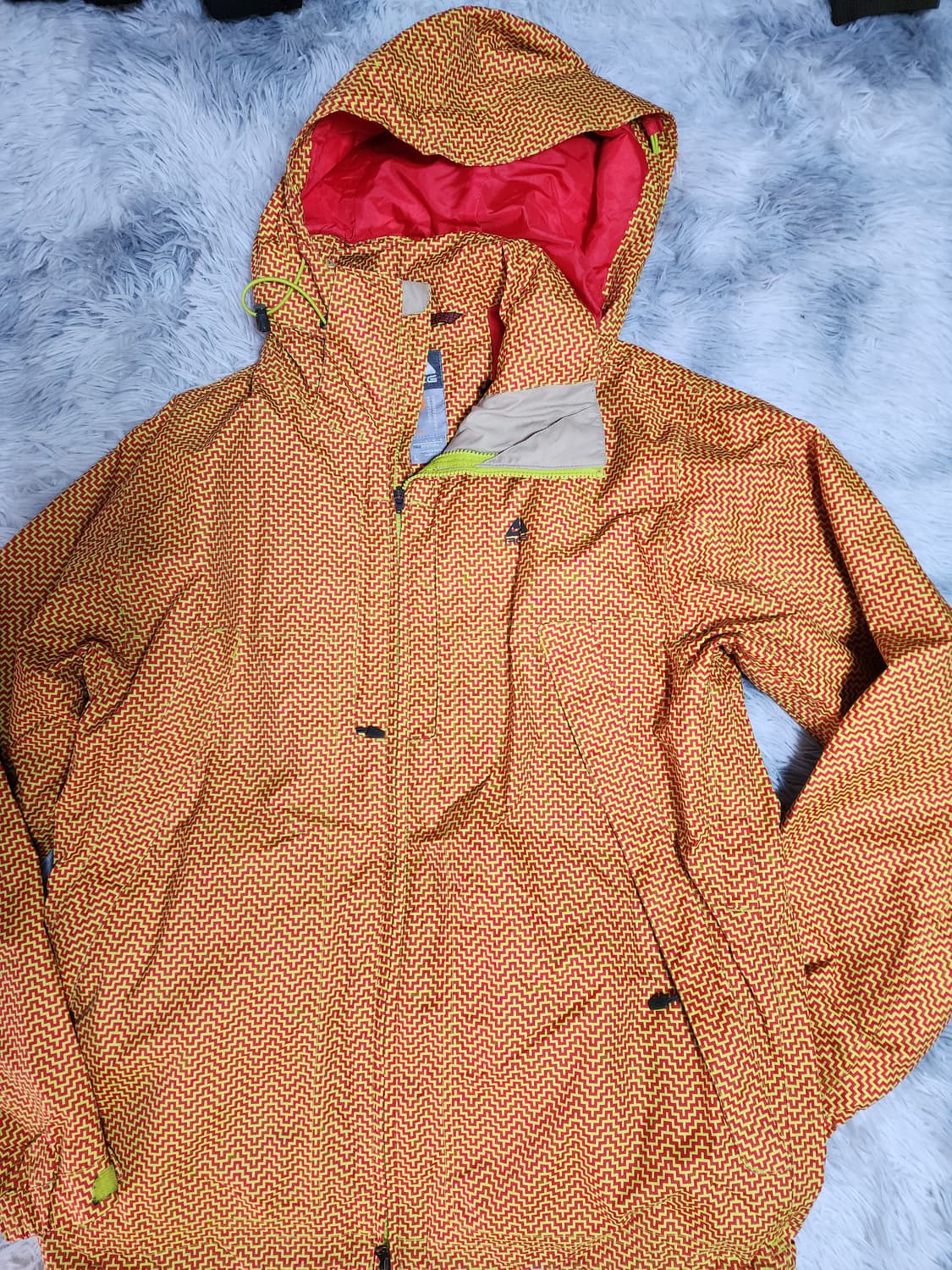 나이키 ACG 오렌지 패턴 후드 바람막이 보드복 상품이미지1