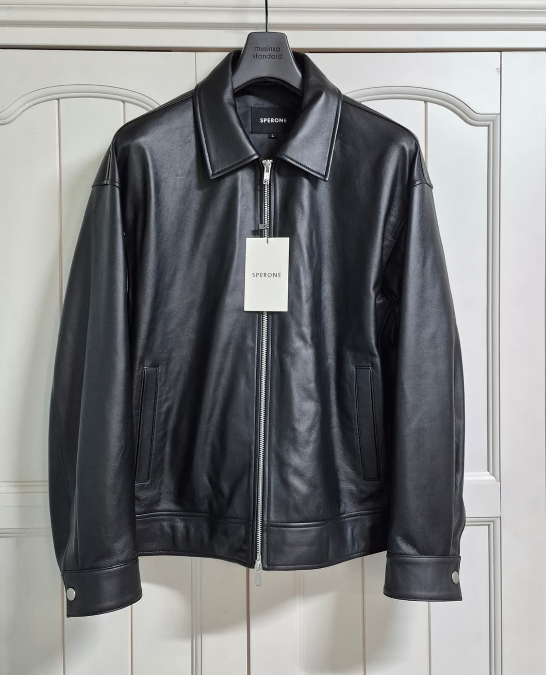 [새상품] 스페로네 램스킨 가죽 자켓 L사이즈 상품이미지1