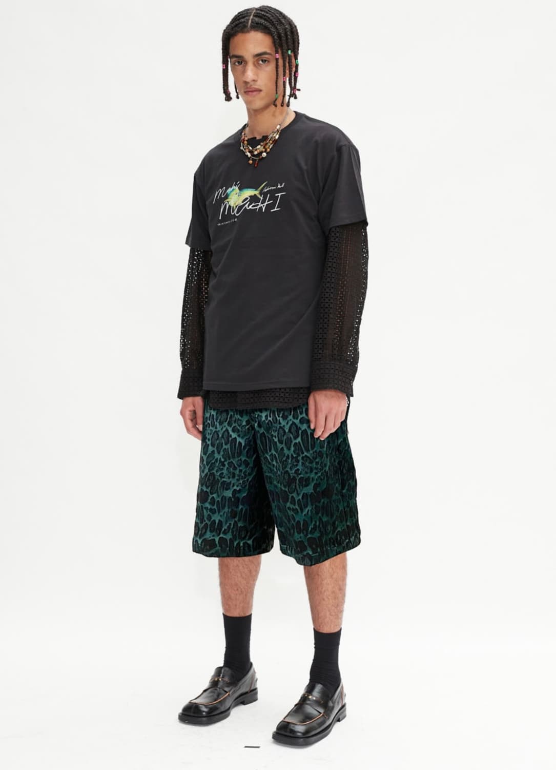 앤더슨벨 레오파드 자카드 쇼츠 apa492m 44사이즈 상품이미지3