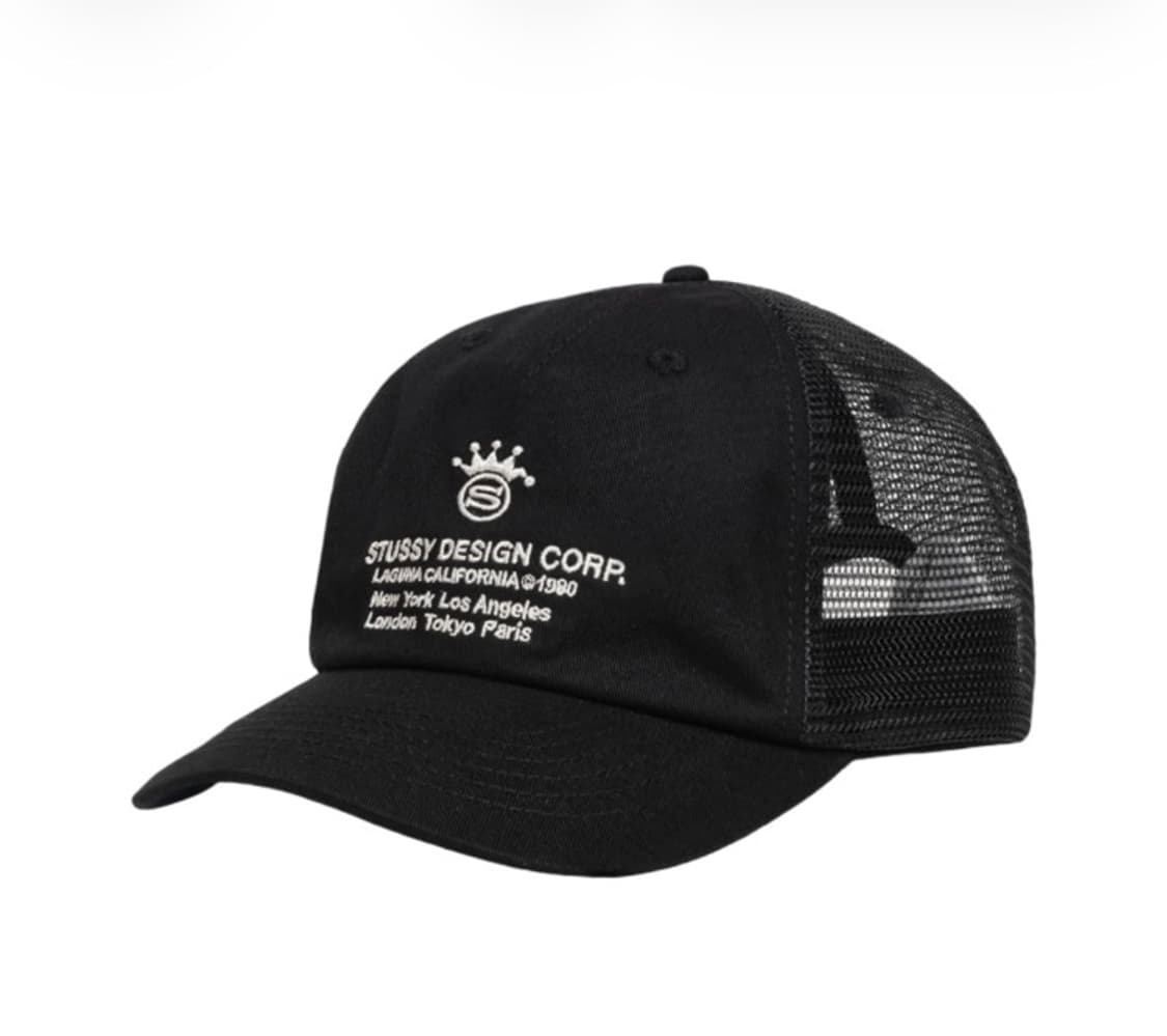 스투시 로우 프로파일 디자인 코프 트러커 스냅백 블랙 상품이미지2