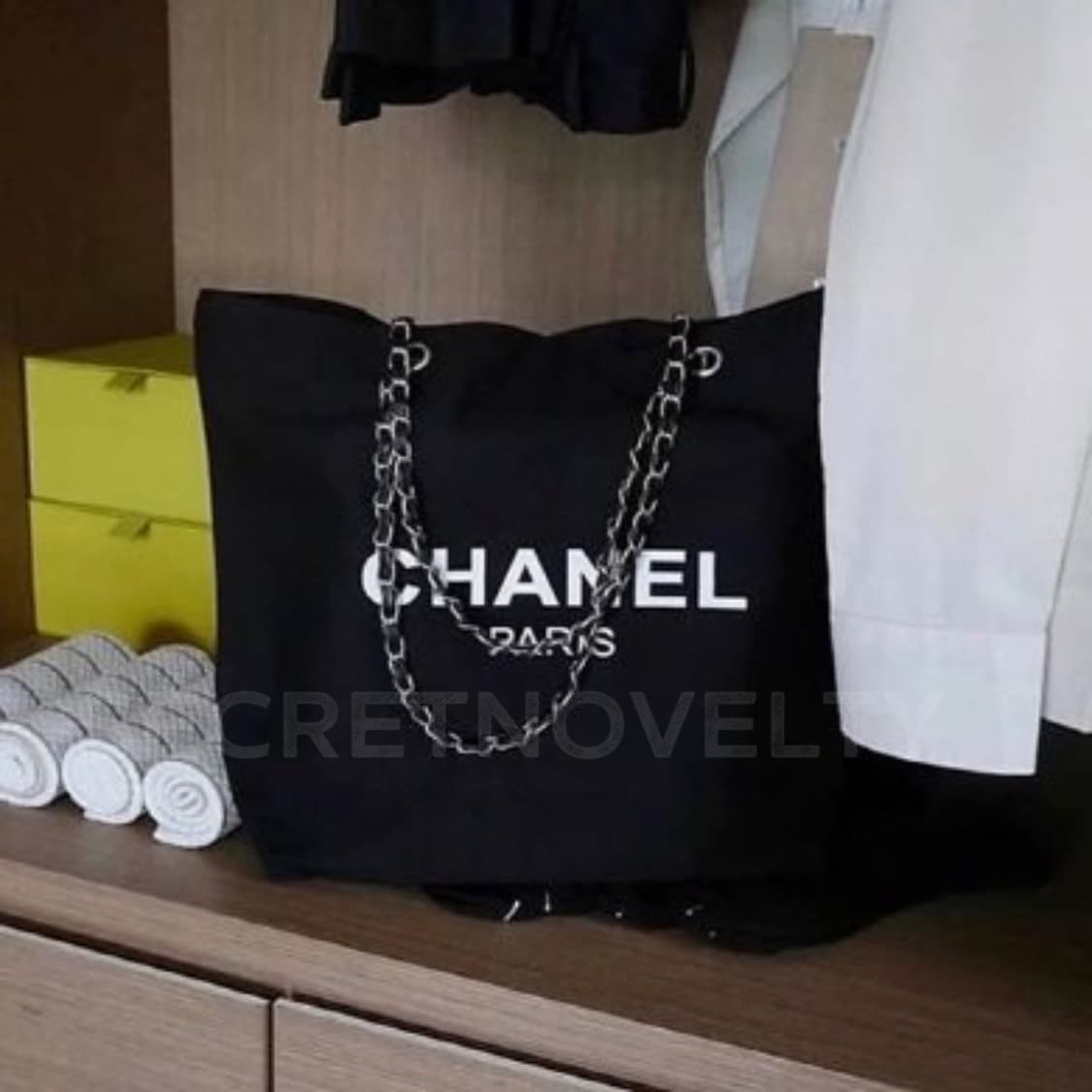 샤넬뷰티 실버체인 숄더백 블랙 상품이미지1