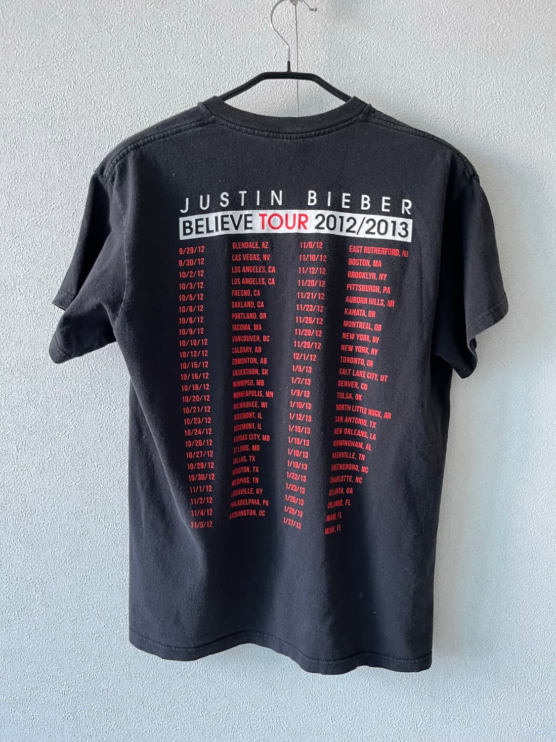 Justin bieber believe tour tee 저스틴 비버 티 상품이미지6