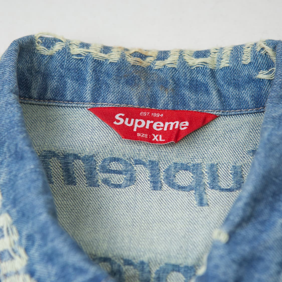 슈프림 플레이드 로고 데님 트러커 자켓 상품이미지5