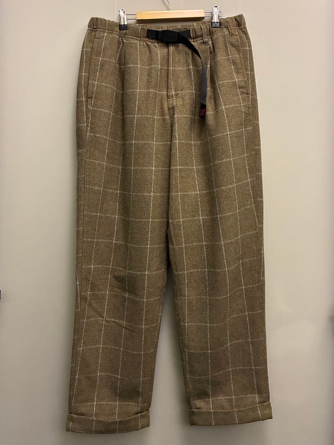 (~34)그라미치 원턱 울 블렌드 루즈테이퍼드 체크팬츠 상품이미지9