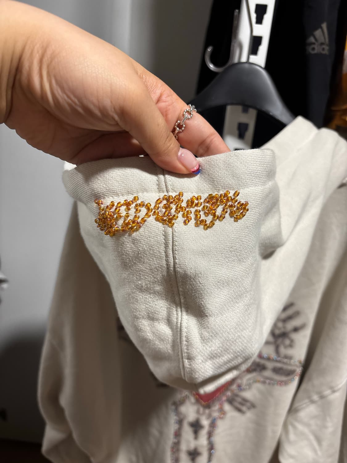 Beaded Saint Hoodie Zip-Up Dirt 상품이미지6