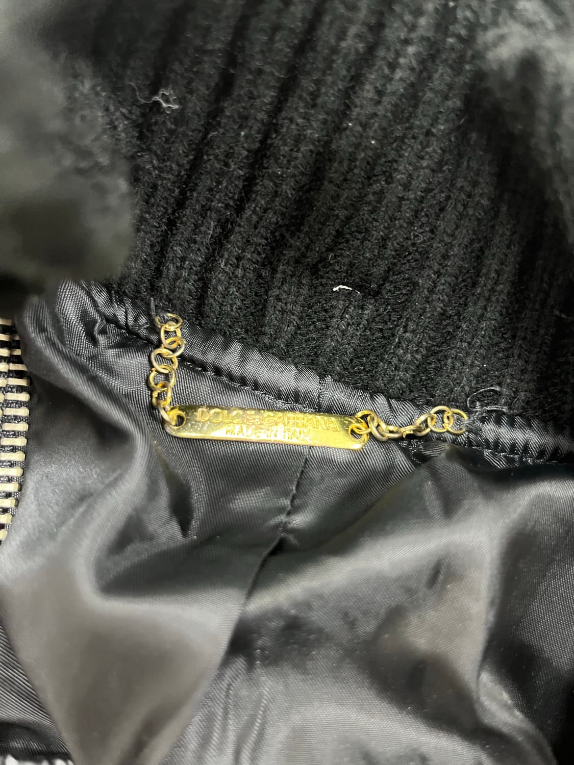 Dolce&gabbana 니트 하이넥 글로시 더블 지퍼 패딩 상품이미지10