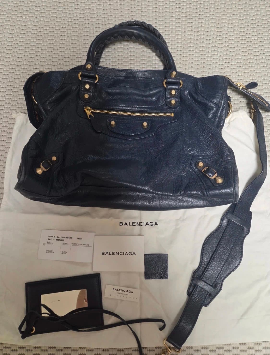 발렌시아가 모터백 시티백 네이비 상품이미지1