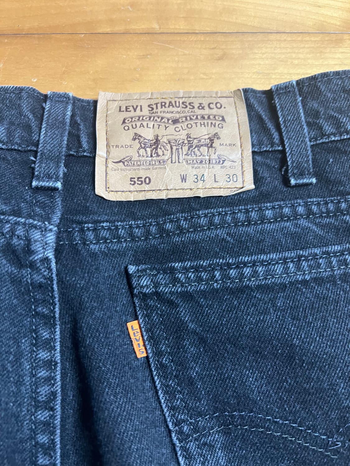 90s levi‘s 550 블랙 34x30 상품이미지3